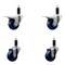 Service Caster 3'' SS Solid Poly Swivel 1-1/8'' Expanding Stem Caster Set 2 Total Lock Brakes, 4PK SCC-SSEXTTL20S314-SPUS-2-S-2-118 - alternate 1